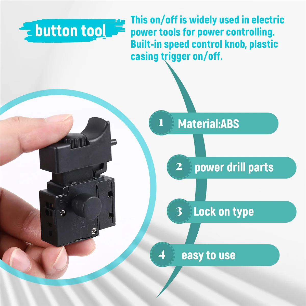 1 pièce FA2-6/1BEK 250V snap5E4 serrure sur outil électrique perceuse électrique déclencheur interrupteur outil électrique raccords interrupteur