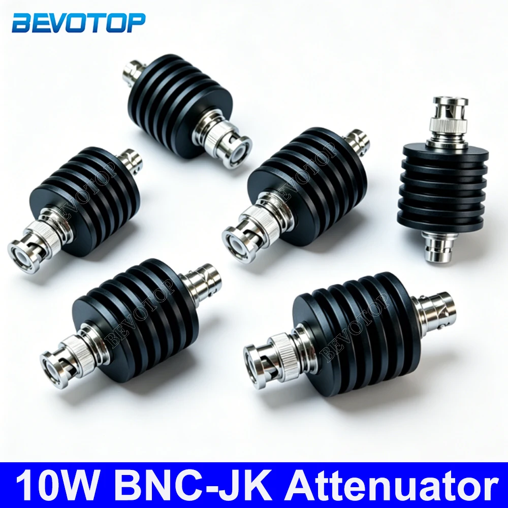 10W BNC RF Attenuator DC-3Ghz/4Ghz BNC Male Plug to Female Jack Connector RF Coaxial Power 50ohm 1/2/3/5/6/10/15/20/30db/40db