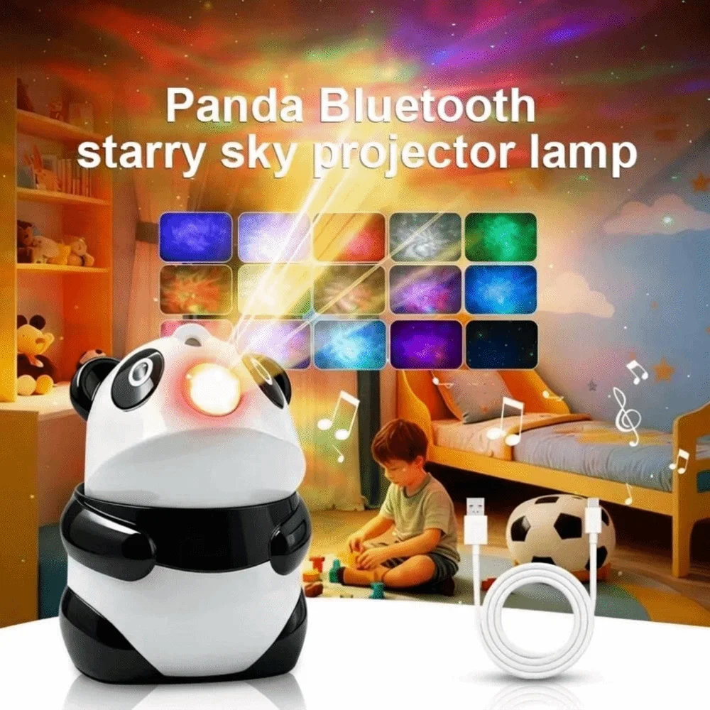 Creative Starry Sky Projector Night Light Soft Starry Patterns Portable Night Light Compact Cartoon Design Star Projection Light