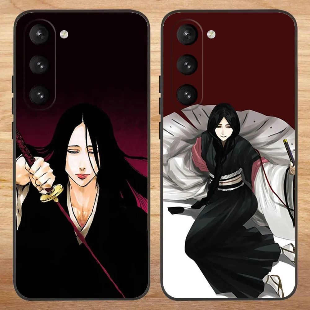 Bleach Unohana Retsu Phone Case For Samsung S23,23,22,30,21,10,9,Note20 Ultra,Lite,Ultra,5G,Plus,FE,Black Soft Case