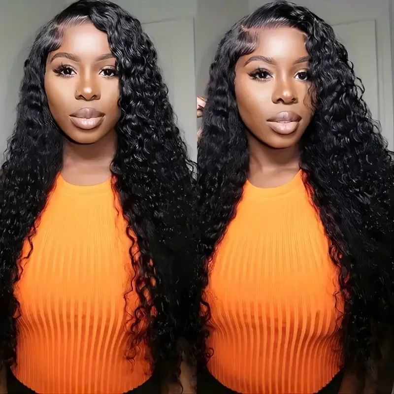 

Cross-border European and American fashion front lace 13 * 4 lace wig, African hot-selling small winding tube fluffy long curly