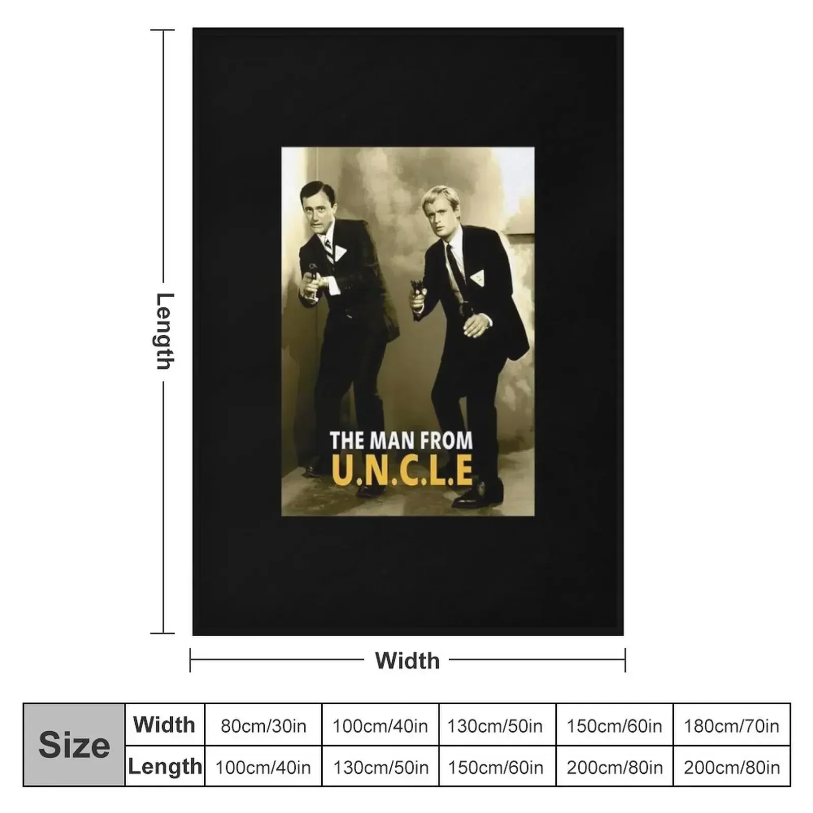The Man from UNCLE 1964 Full Series Throw Blanket couch cozy soft plush fuzzy picnic outdoor blanket