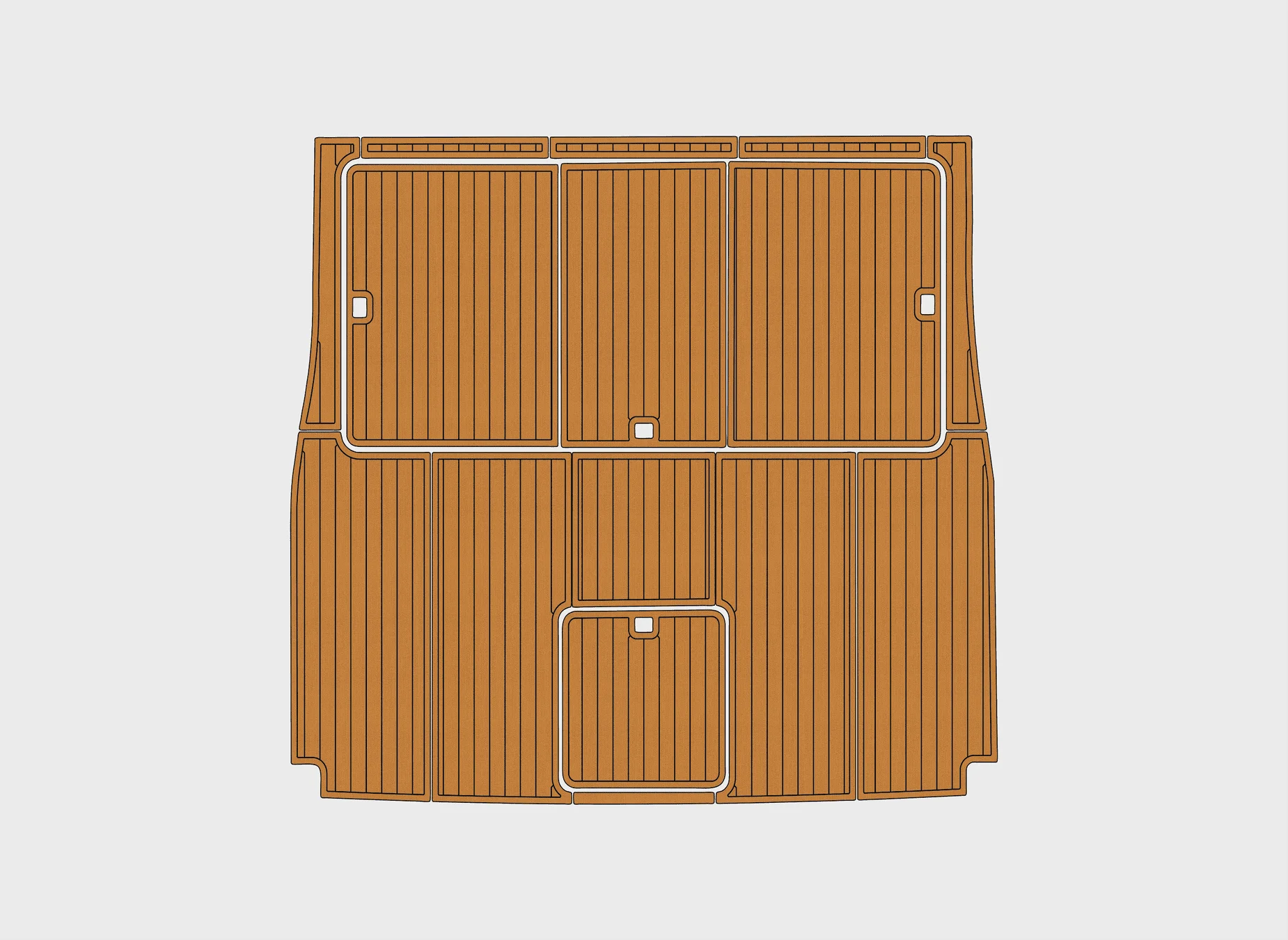 Non-Slip EVA Faux Teak Marine Mat Self-Adhesive 6mm Yacht Cockpit Pad for Trojan 10m Boat Decking Easy Install