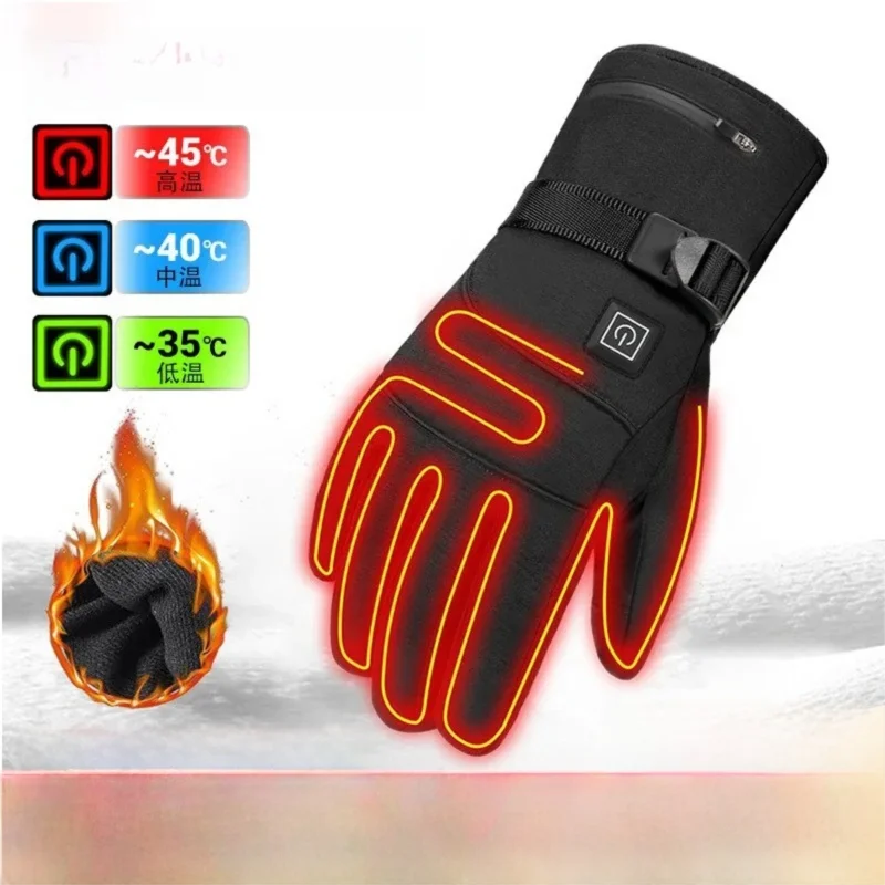 

Electric heating gloves,warm windproof,waterproof,suitable for motorcycle riding and skiing,with touchscreen,for winter