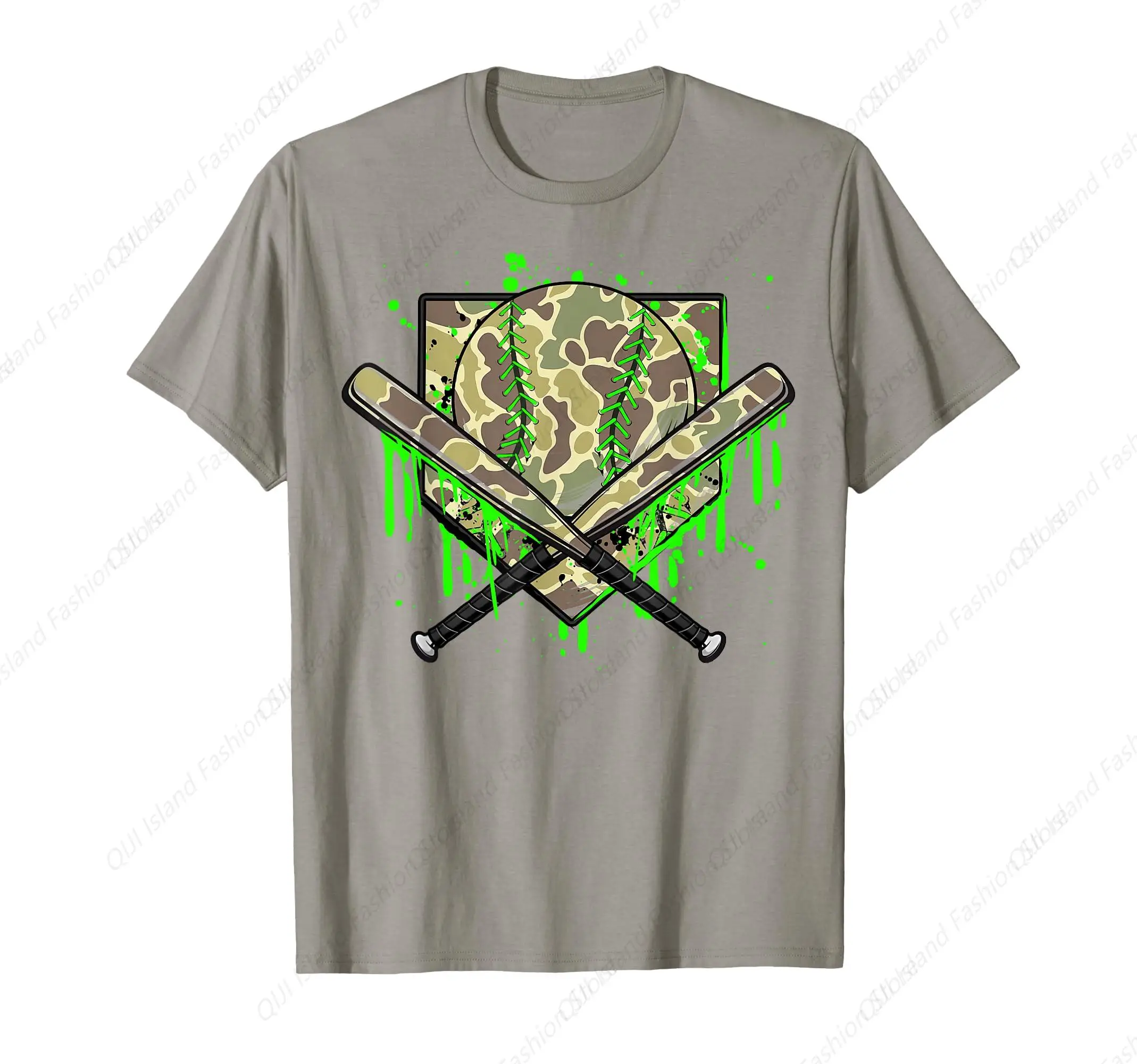 

Baseball Drip Camo Home Plate Sports Cool Game Day Drip T-Shirt