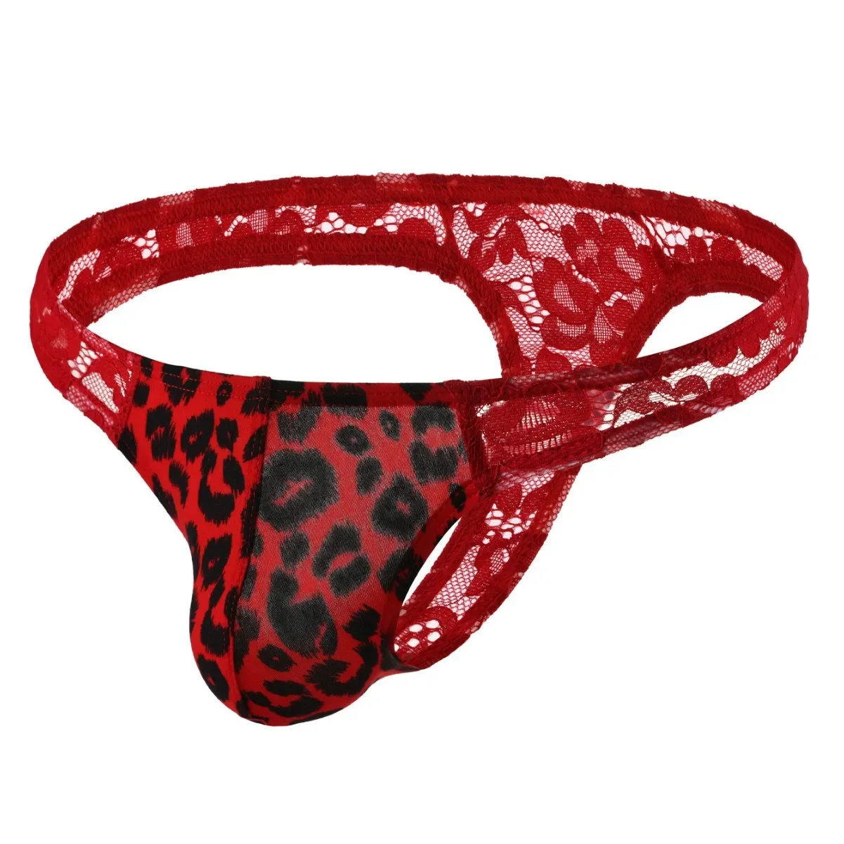 

Кружевные леопардовые лоскутные стринги с Т-образной спинкой для мужчин, эротические трусы с низкой посадкой и U-образной выпуклой сумкой, стринги с открытой попкой, трусы для трансвеститов