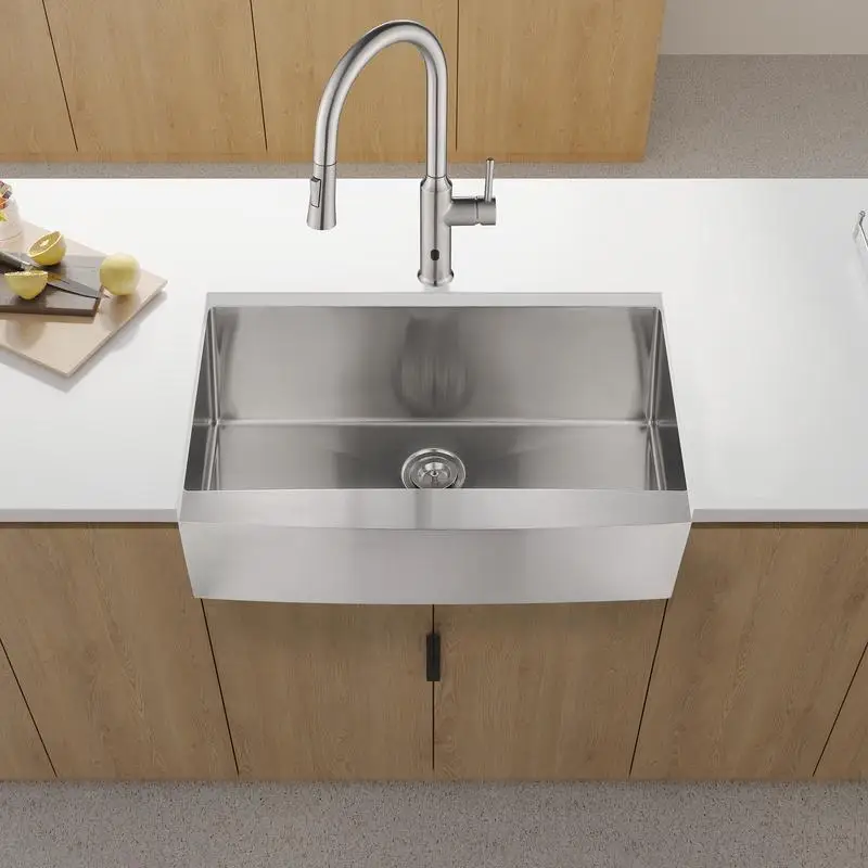 

33"x21"x10" Stainless Steel Farmhouse Apron Single Bowl Kitchen Sink - Durable, Modern Design for Your Home