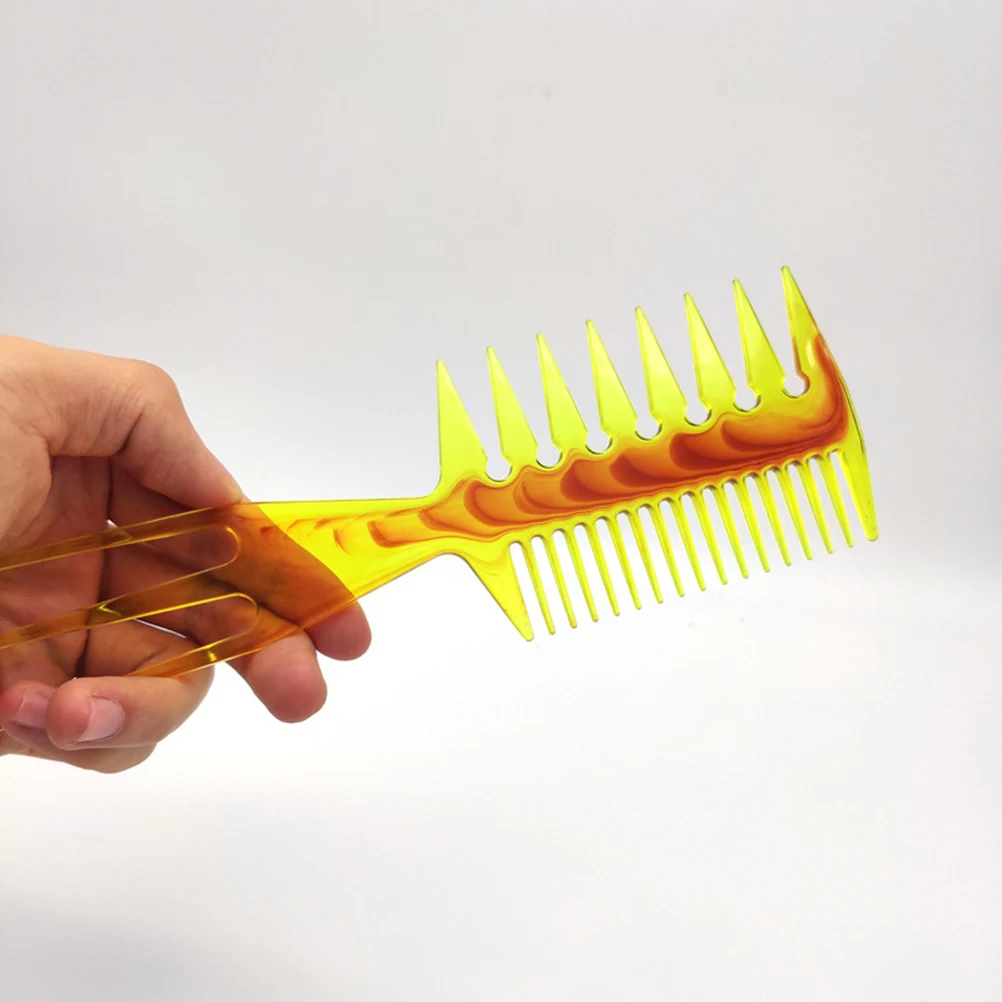 

2pcs Wide Comb For Men Kids Detangling Rake Hair Brush Extra Wide Teeth Smooth Slick Comb For Thick Curly Hair