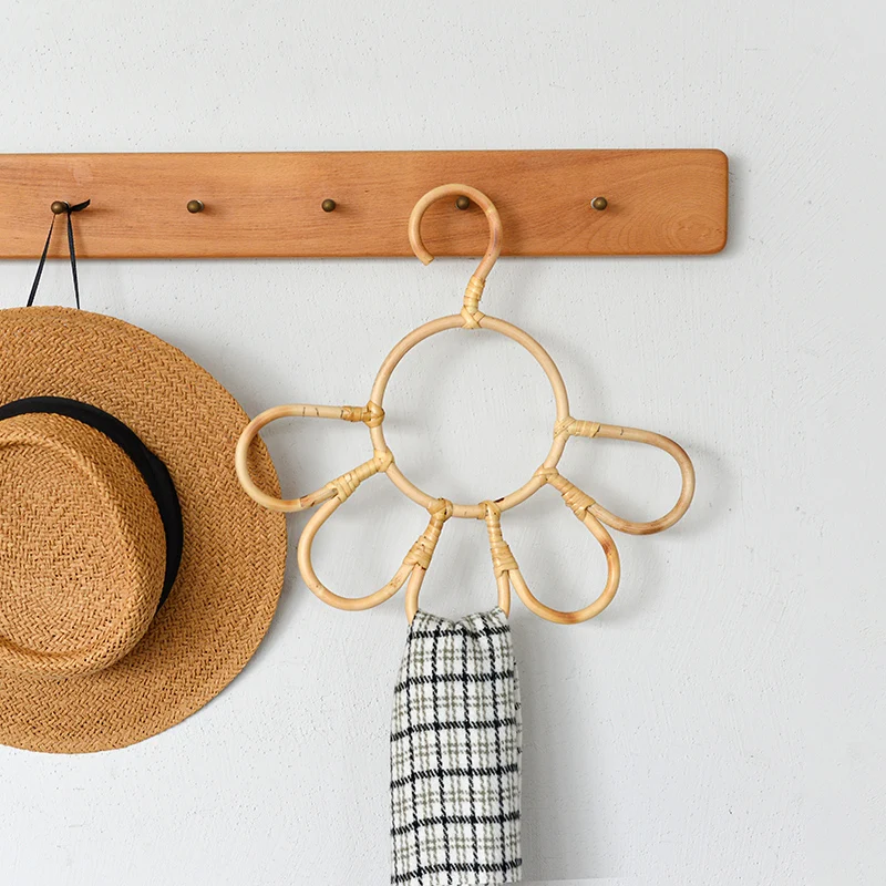 

Вешалка из ротанга ручной работы, вешалка для полотенец из индонезийского растительного ротанга, вешалка для хранения шелковых шарфов