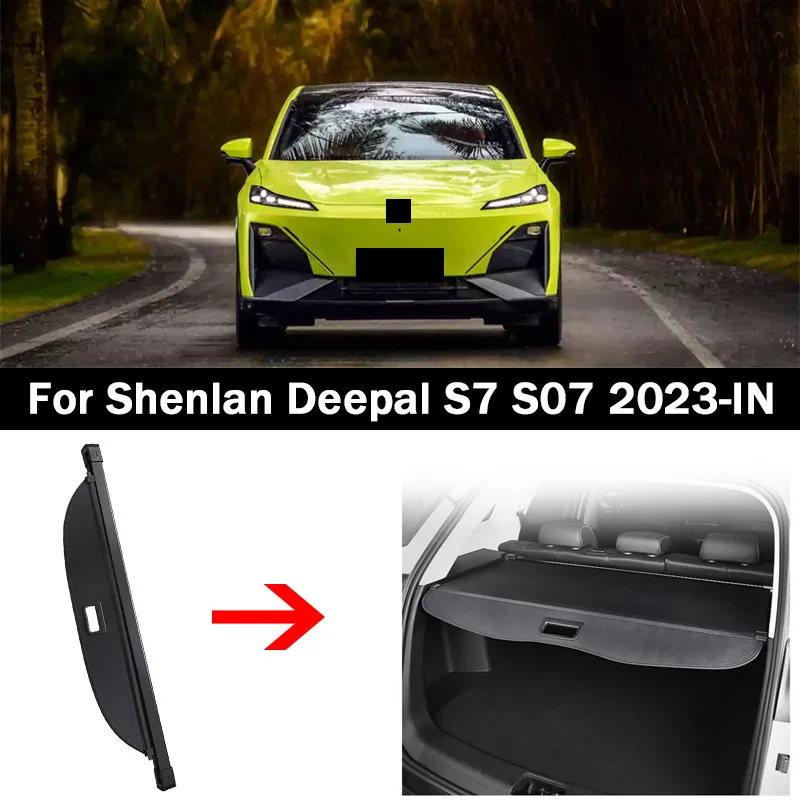 Car Rear Trunk Cargo Cover For Shenlan Deepal S07 S7 2023 2024 2025-IN Luggage Storage Security Shield Curtain Partition Accesso