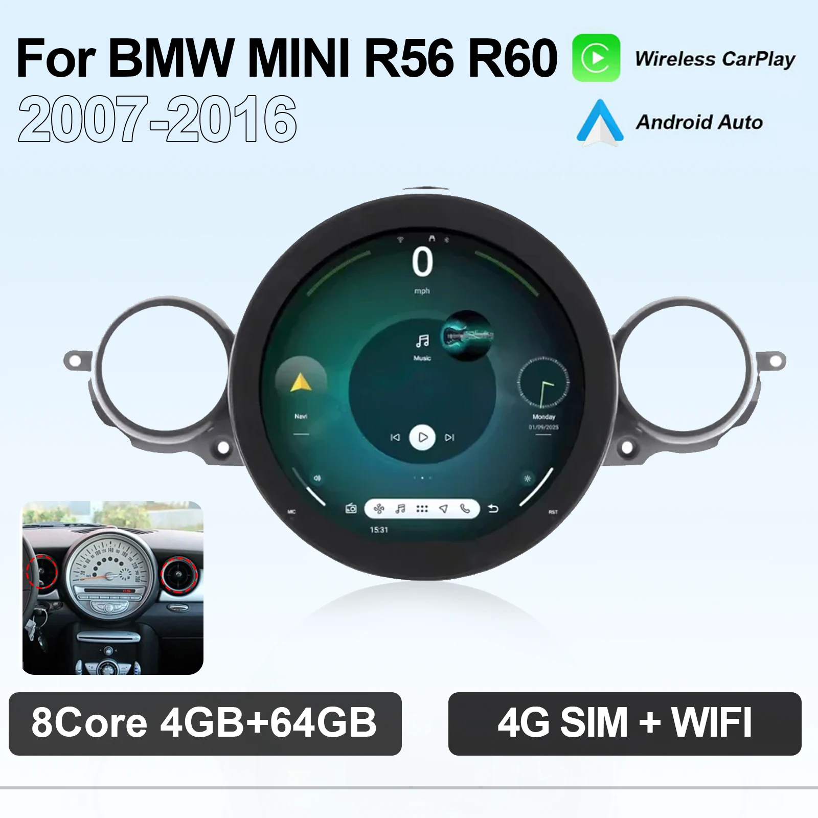 Android Car Radio for BMW Mini R56 R60 2007-2016