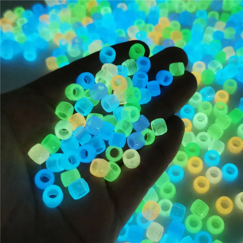 50pcs 6x9mm Strong Luminous Beads Glow In The Dark Fishing Loose Spacer Beads for Jewellery Marking DIY Bracelet Accessories