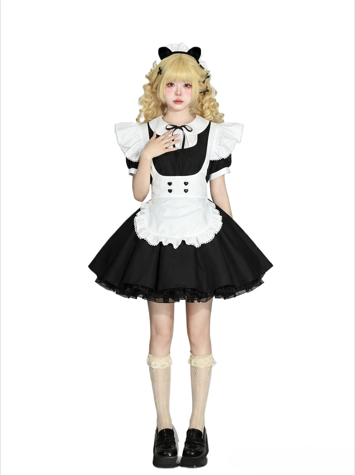 

Color Cosplayer Y2K Lolita Halloween Maid Cosplay Costume Women Dress with Apron Comic Con Outfit Servant Uniform Party Wear