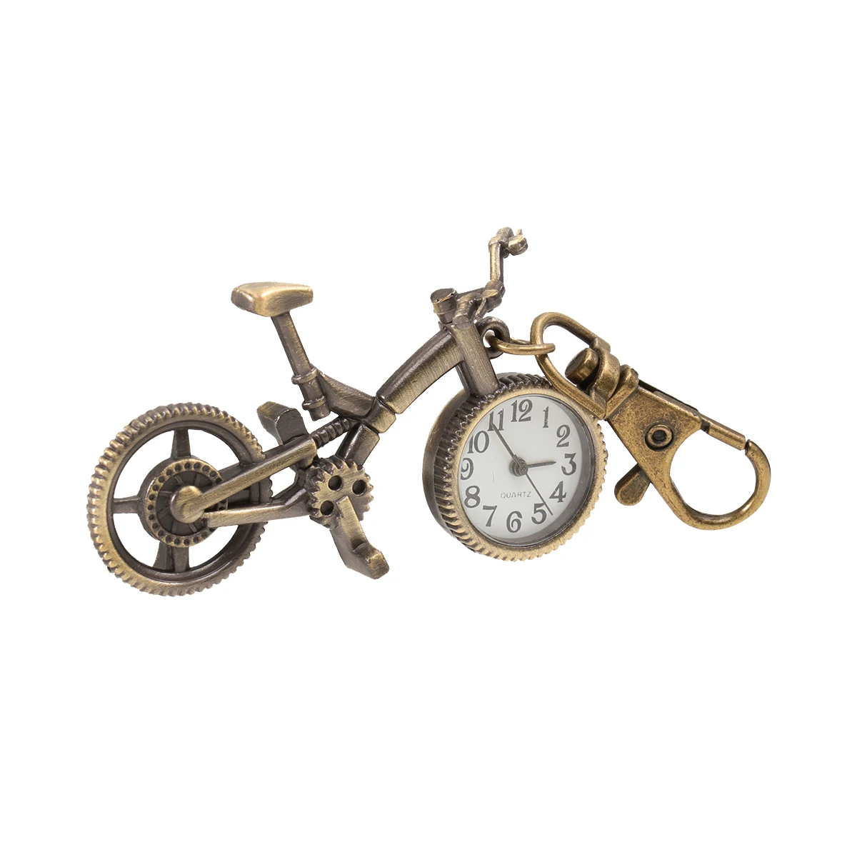 

Retro Bicycle Keychain Bycicle Shaped Hanging Clock Fashion Delicate Watch for Gift