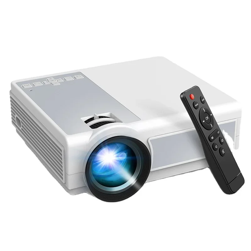 

Smart Home HD Native 1080P White Projectors Mini Home Theater Portable Indoor Movie 12000L Wifi Bluetooth