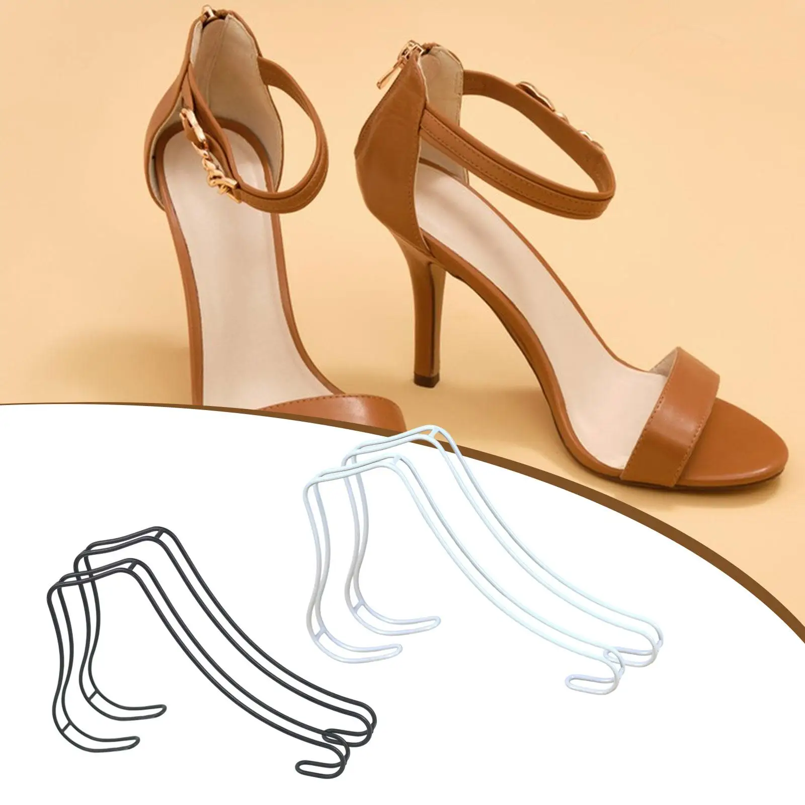 2Pcs Sandal Shoes Display Stand Inserts Sturdy for Home Retail Store Mall
