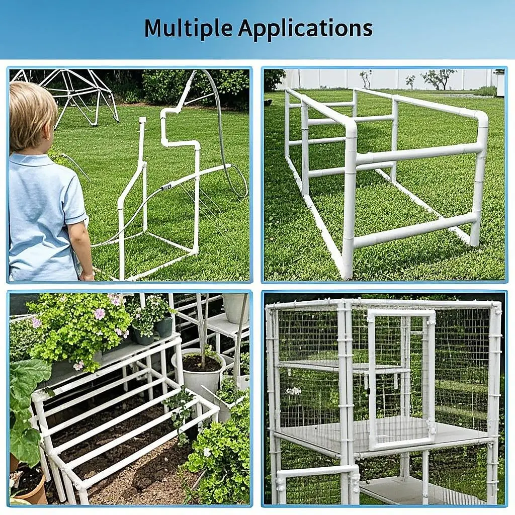 Acessórios para tubos de PVC LESSO, 2 pacotes de cotovelo de PVC de 2 polegadas, conector de grau de móveis resistente para molduras de móveis DIY, resistente a UV, SC