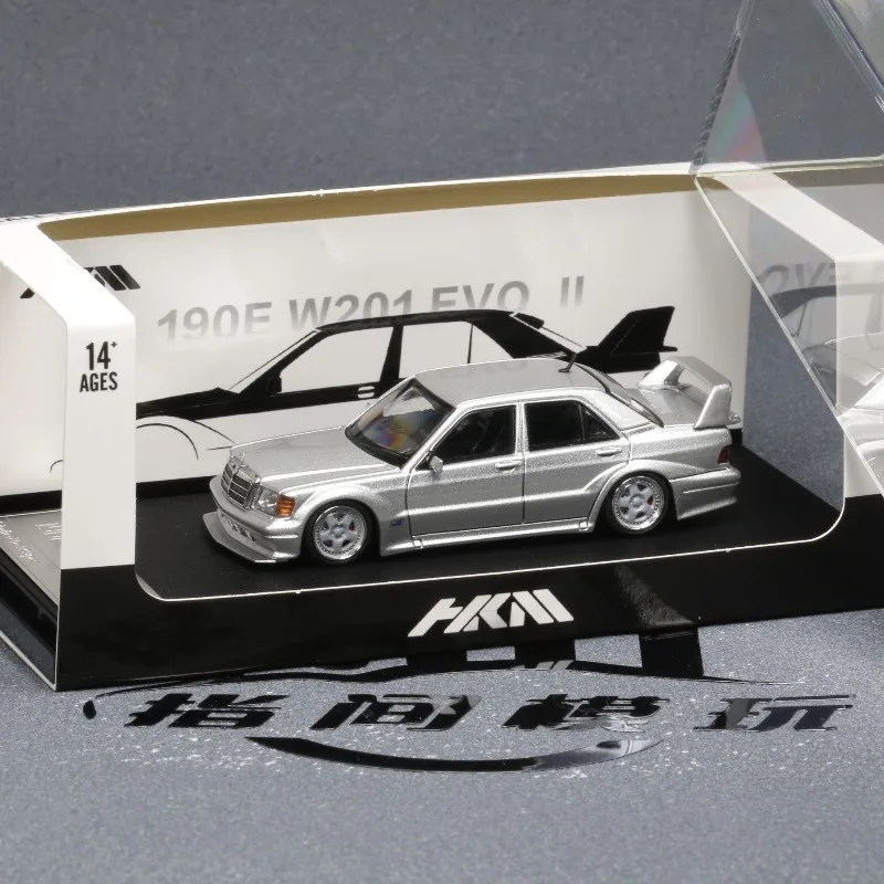 

HKM 1/64 190E W201 2.5-16 EVO2 Restmod литая имитация модели автомобиля из сплава, игрушка для мальчиков, коллекционное украшение для взрослых.