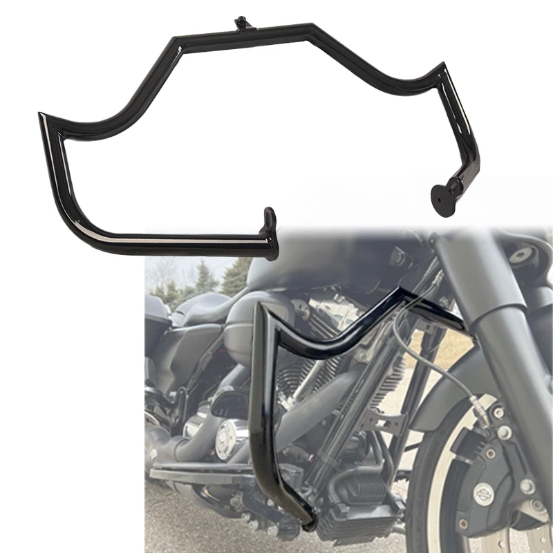 

Motorcycle Sharp Angle Style Front Engine Guard Crash Bar Protection Bumper for Harley Touring Bagger Dressers 2009-2023