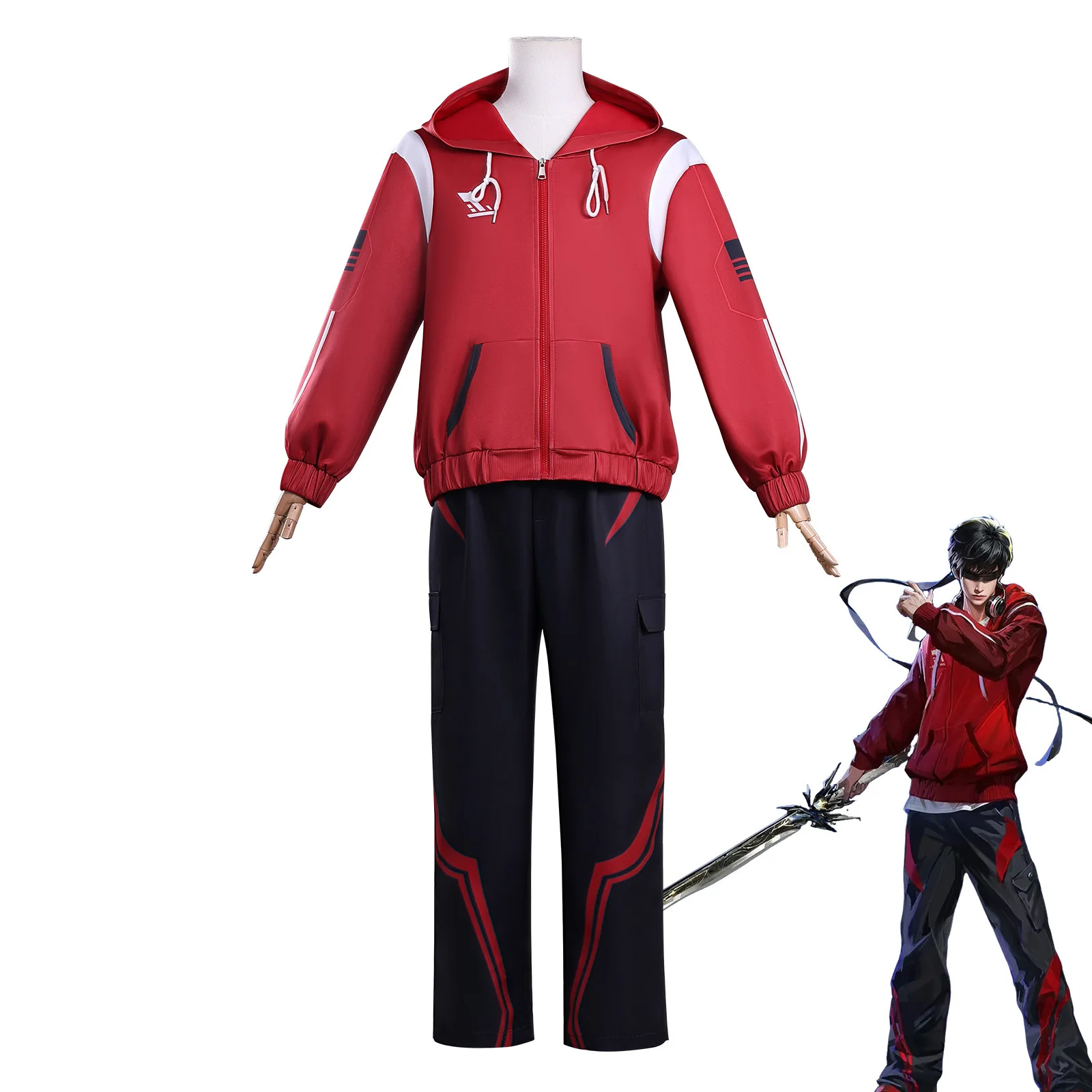 

Cosplay Costume Anime Game Character Outfit Naraka Bladepoint Godslayer Lin Qiye Casual Fashion Long Sleeve Coat+Long Pants Set