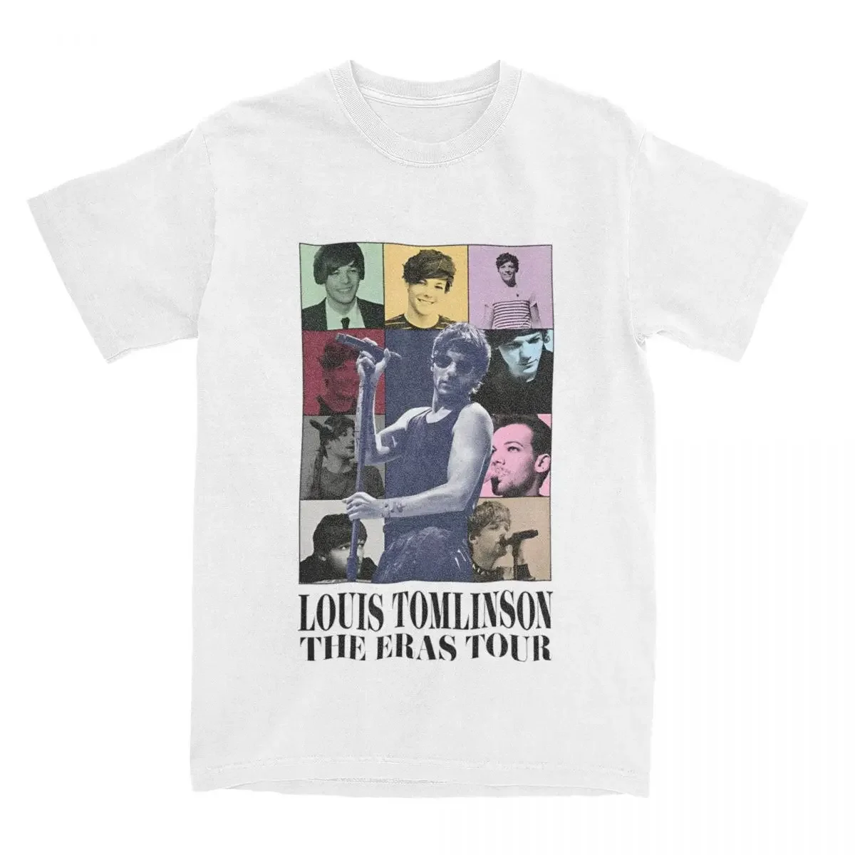 Gift Idea Clothing anime clothes tshirtgraphic  Vintage LOUIS TOMLINSONs THE ERAS TOUR T-Shirts Men 100% Cotton Tee Shirt 2024