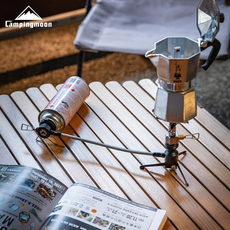 

CAMPINGMOON BKZ23-VC Удлинительная трубка для кемпинга, адаптер для газового баллона, портативная подставка-тренога для ракетной печи
