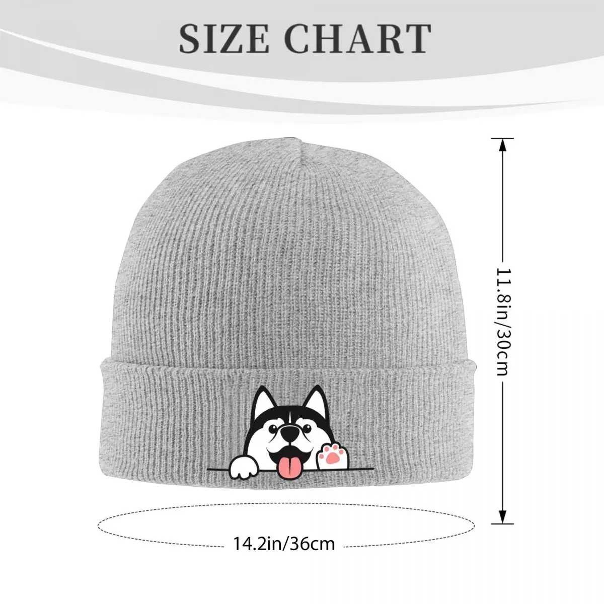 سيبيريا هاسكي ألاسكا الكلب الدافئة محبوك قبعة الشتاء متماسكة بونيه قبعة Skullies Beanies الهيب هوب قبعات للجنسين
