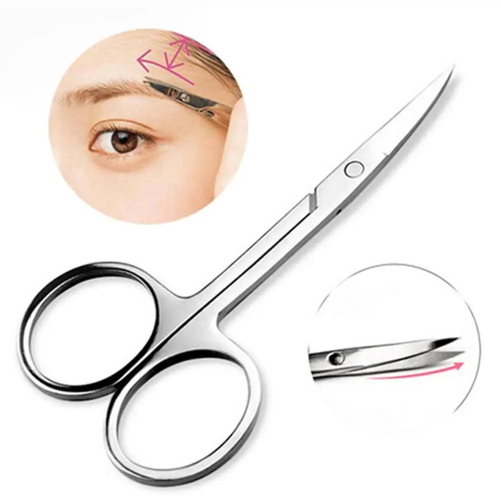 

Curved Nose Hair Scissors Small Nail Tools Nose Hair Trimming Scissors Eyebrow Nose Hair Cut Manicure Makeup Beauty Accessories
