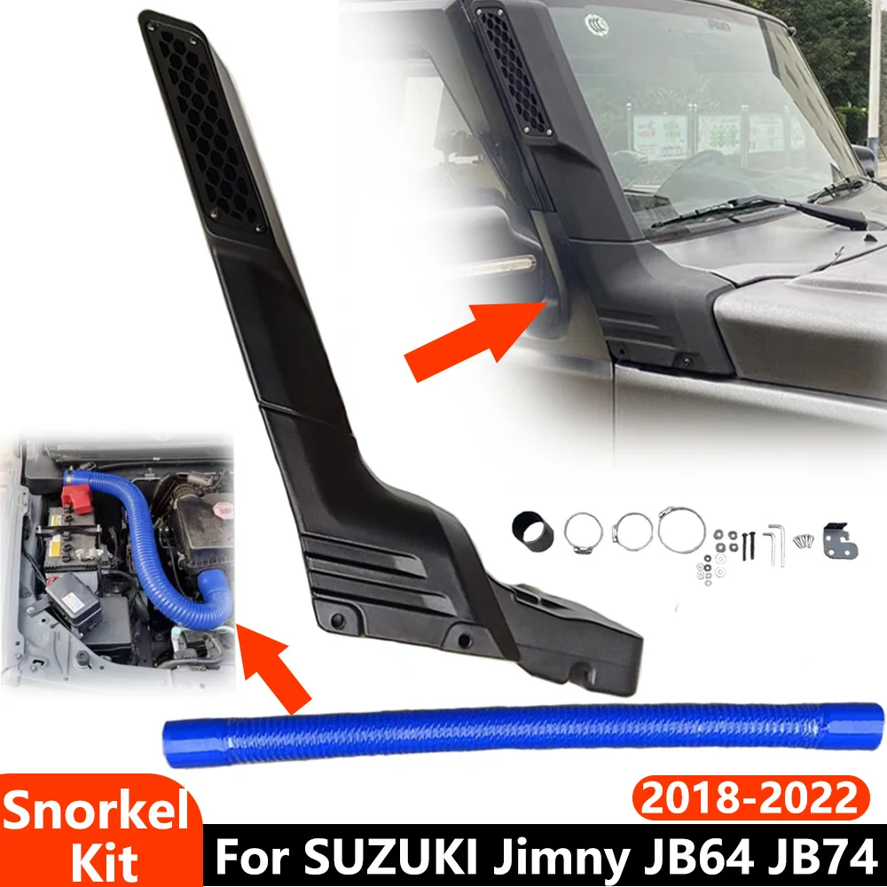 Car Parts Air Intake Fit Snorkel Kit For Suzuki Jimny JB64 JB74 2018 2019 2020 2021 2022 Snorkel Airflow Auto Accessories