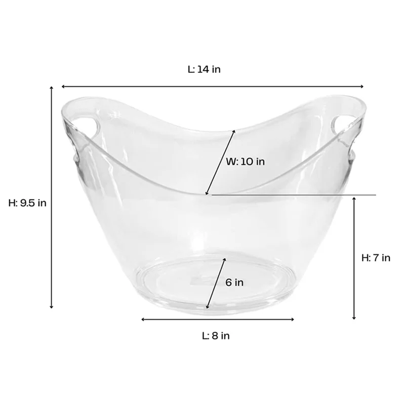 

AB51 Большое ведро для льда для коктейльного бара, принадлежности для бара, ванна для льда, ведро для шампанского, ведра для льда для вечеринок