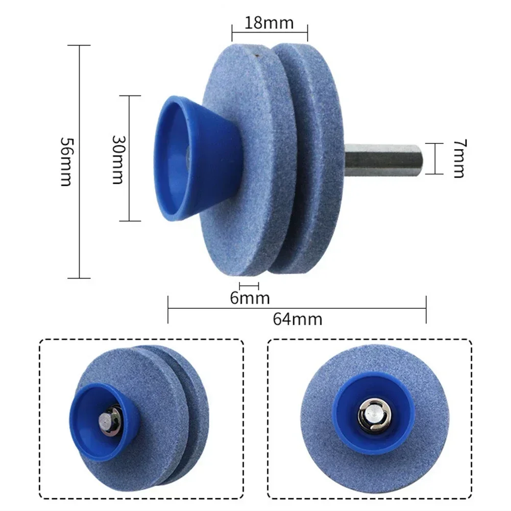 1pc Grinding Stone Garden Tools Fastest Blade Sharpener Universal Grinding Head Tool Rotary Drill Cutter Lawnmower Accessories