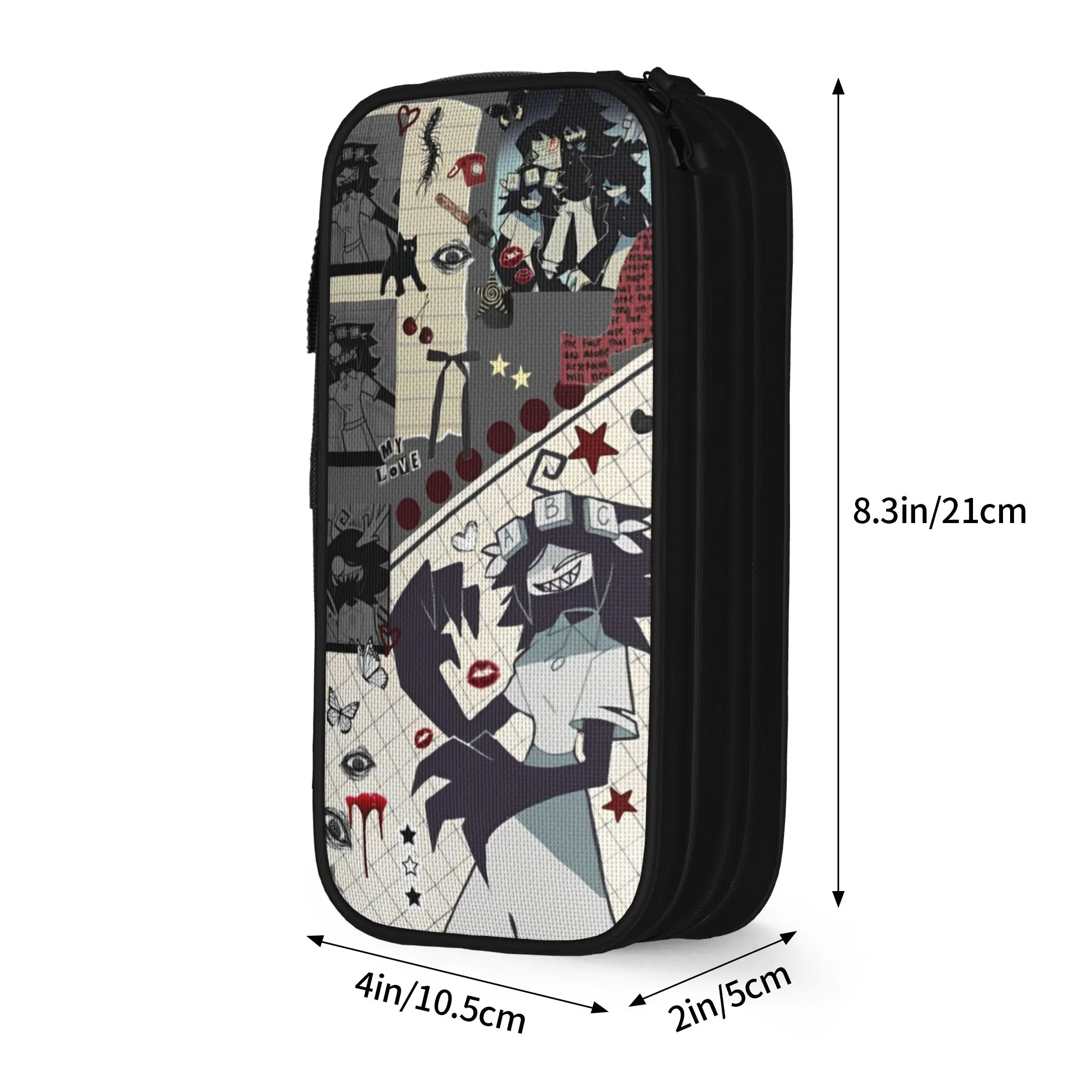 Cute Miss Circle Fundamental Paper Education Pencil Cases  Pencilcases Pen Box Big Capacity Bag Supplies Zipper Stationery