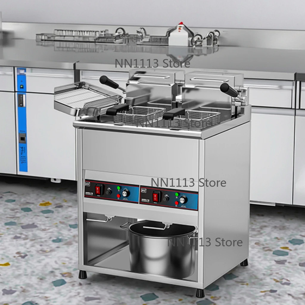 

60L Commercial Large-capacity Machine Frying Chicken Double-cylinder Constant-temperature Dough Fryer Electric Fryer Machine