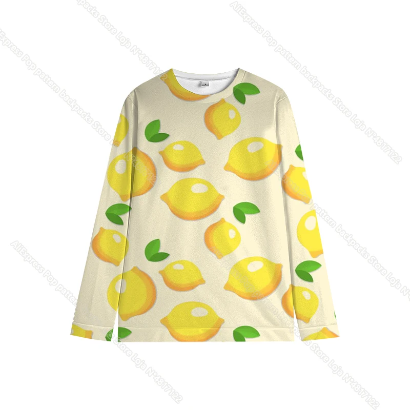 Fruit Kids Crew Neck Hoodies Strawberry Lemon Sweatshirts Avocado Grapefruit Autumn Long Sleeves Tops Kids Sweater Clothes