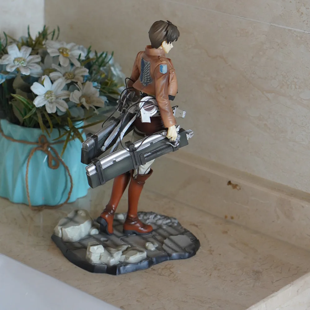 Attack On Titan Max Series Eren Yeager & Levi Ackerman 26CM PVC Figure Statue Model Desktop Table Ornament Manga Peripheral