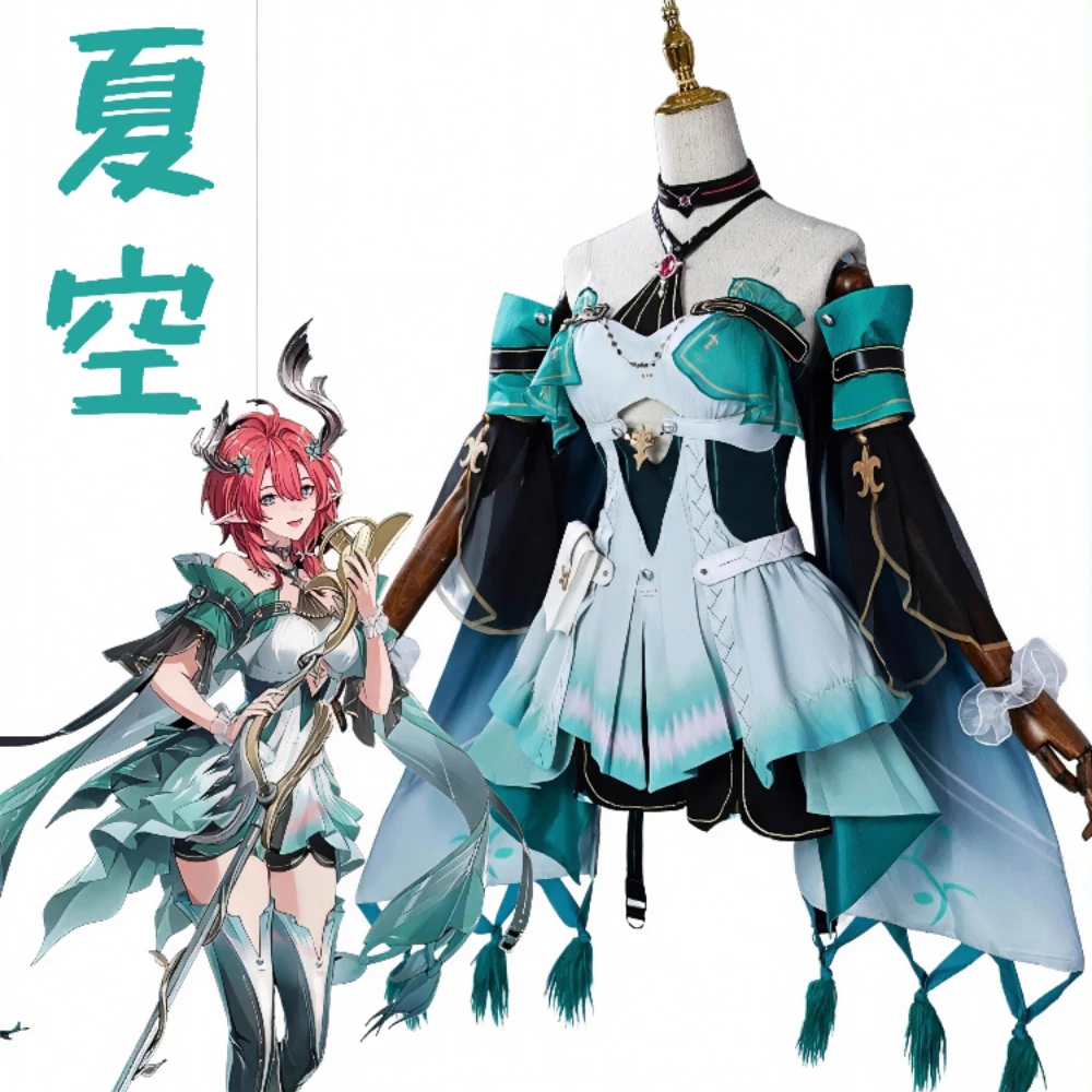 

Wuthering Waves Ciaccona Cosplay Costume Uniform Wig Multi Ornaments Socks Headwear Set Party Outfits Halloween for women