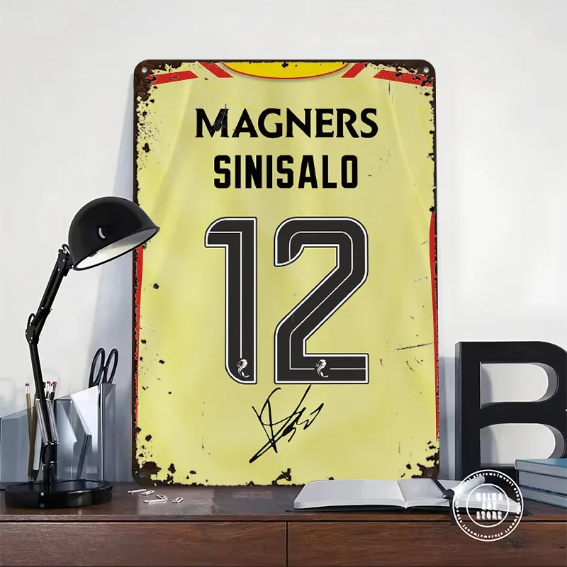 Viljami Sinisalo Celtic Goalkeeper Jersey 3D Texture Printed Poster Custom Vintage Metal Tin Plate Sign for Wall Art Funny Signs