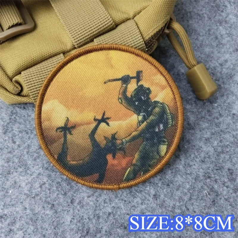 Tankman Reaper Skeleton Morale Badge Patch TSB Skull Tactical Armband Military Hook and Loop Backpack Hat Accessories Stickers