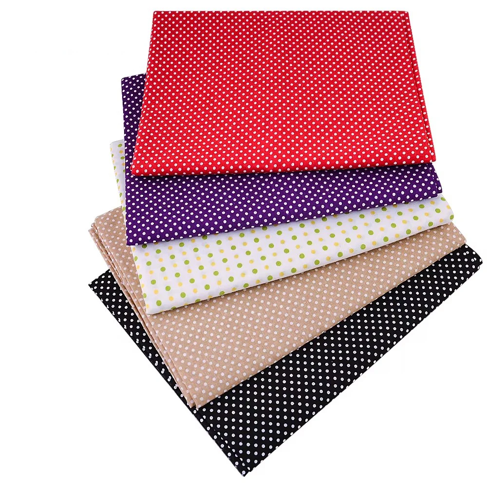 50X150CM Putih Oranye Polka Dot dicetak kain katun tambal sulam rumah tekstil pakaian dekorasi DIY jahit Scrapbooking boneka