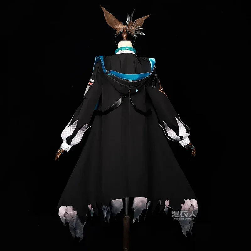 DY2025Game Arknights Amiya 코스프레 의상 가발 Amiya 드레스 여성 남성 할로윈 파티 카니발 의상 신발 갈색 머리 액세서리