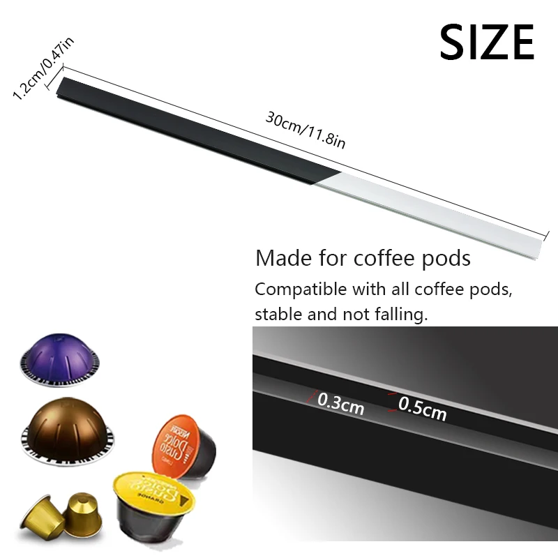3pcs Coffee Capsule Storage Rack - Self-Adhesive, Non Perforated Storage Rack, Household Wall Mounted Coffee Box Storage Rack