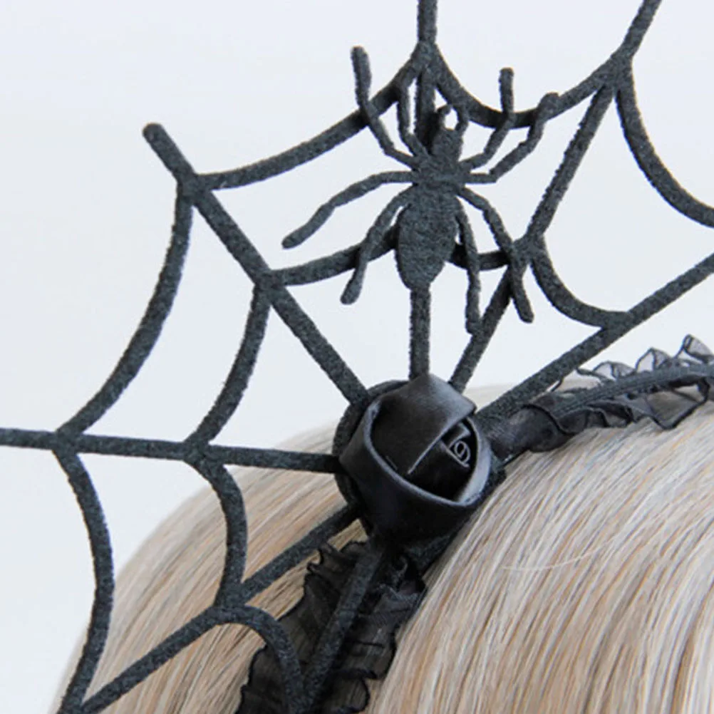

2 PCS Cosplay Party Props Decoration Spider Web Headband Halloween Hair Hoop Costume
