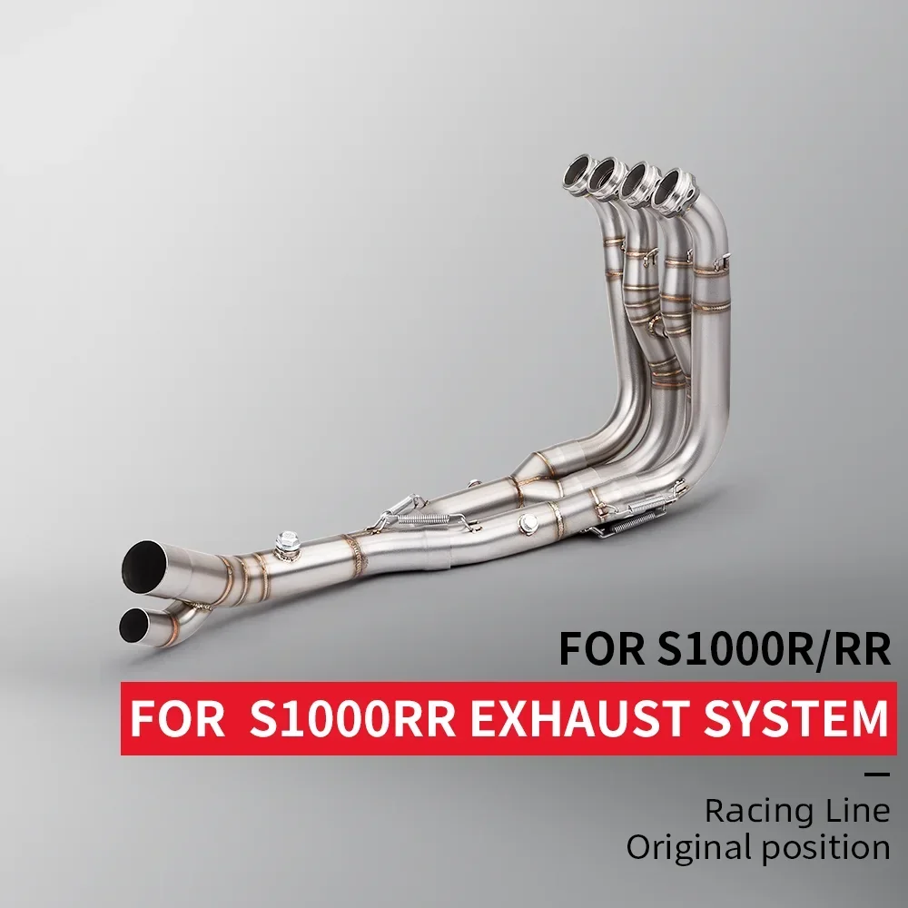 Slip On For S1000R S1000RR 2017-2020 Motocycle Exhaust Front Link Pipe Connect to original Muffler Tube