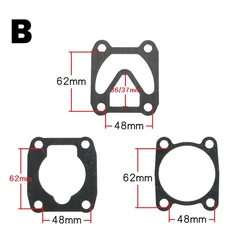 Air Compressor Cylinder Head Base Gasket, Conjunto de 3 Placa de Válvula de Vedação, Thick Cylinder Head Paper Peças da bomba de ar de óleo