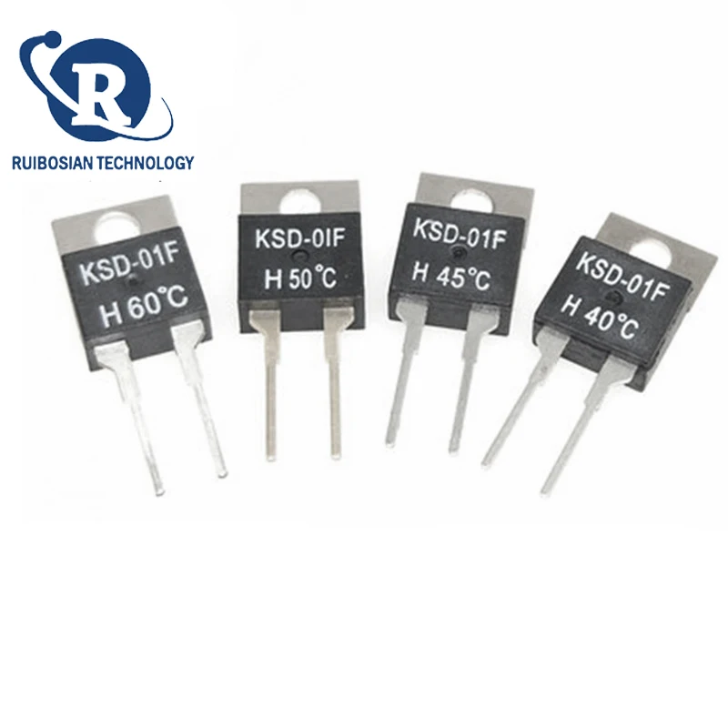 KSD-01F normally closed D  Normally Open H 35/40/45/50/65/75/80/95/100-120 degrees temperature control temperature switches