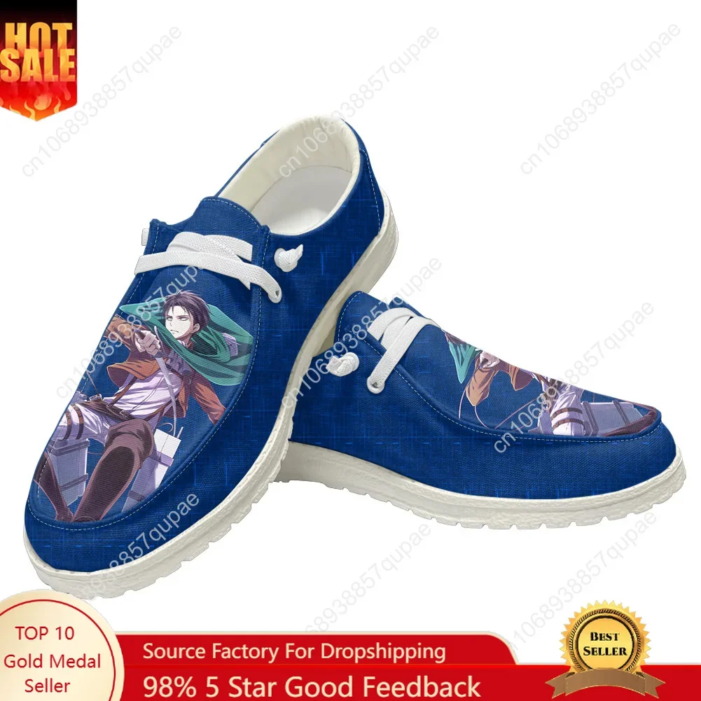Attack on Titan Casual Shoes Men Woman Cartoon Anime Flat Shoe Breathable Indoor Outdoor Lightweight Footwear Couple Custom Made