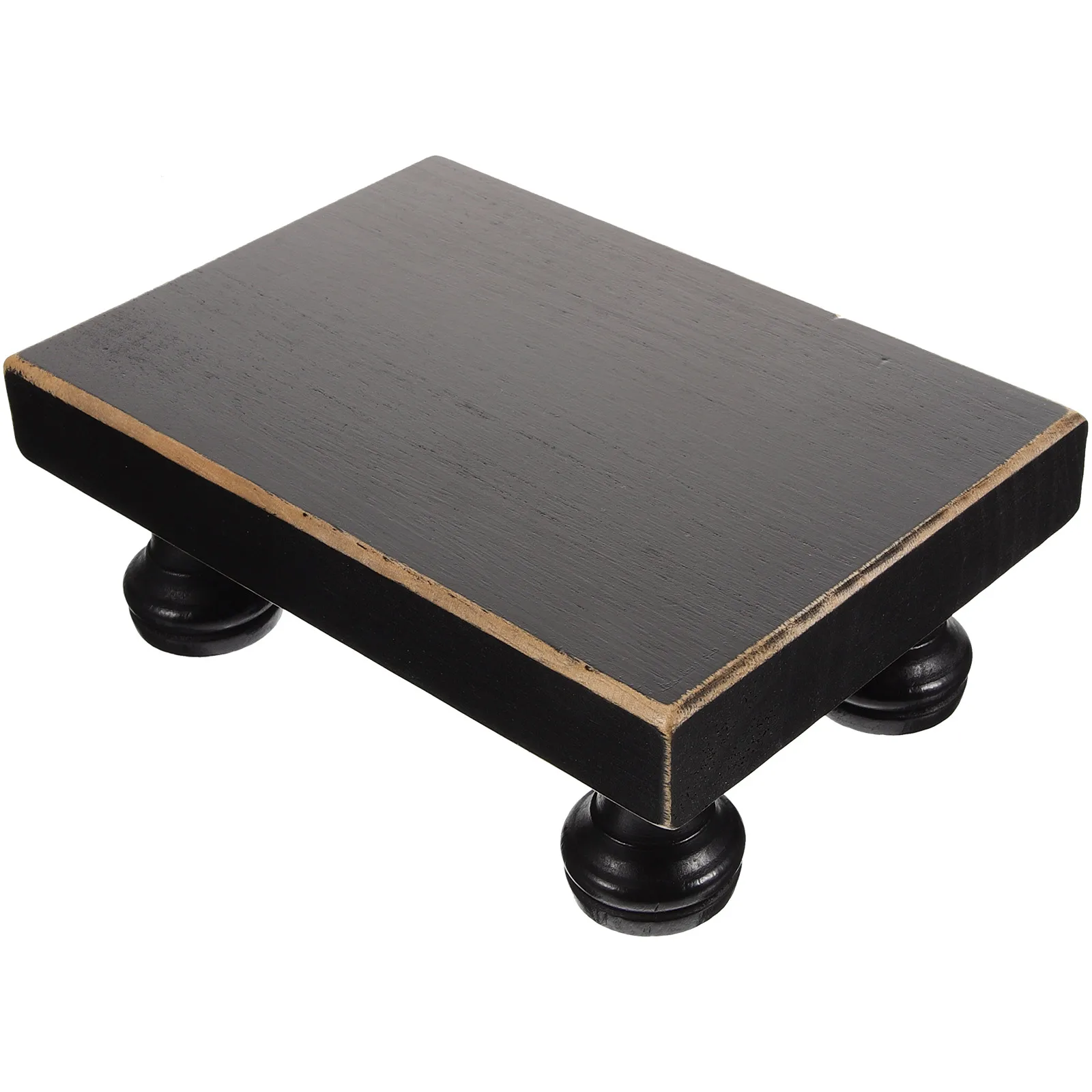 

Wooden Tray Holder Storage Rack Stand For Bathroom Kitchen Moisture Resistant Base With Detachable Feet