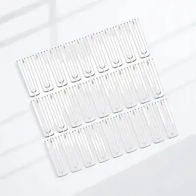

30 pcs Stainless Steel 4-Prong Pleating Drapery Hanging Metal For Home Window Decor Pleating Drapery Curtain Hooks Metal Curtain