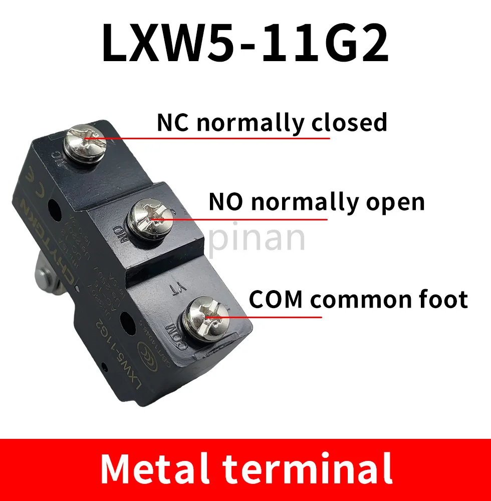 LXW5-11G2 3 Screw Terminals Momentary Lever Roller Micro Limit Switch