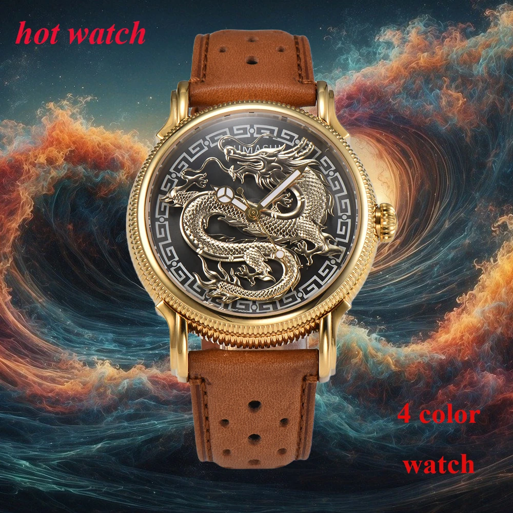 

watches for men 42.5mm Man Watch Dragon rotation Watch Miyota8215 Movement Stainless steel waterproof sapphire glass